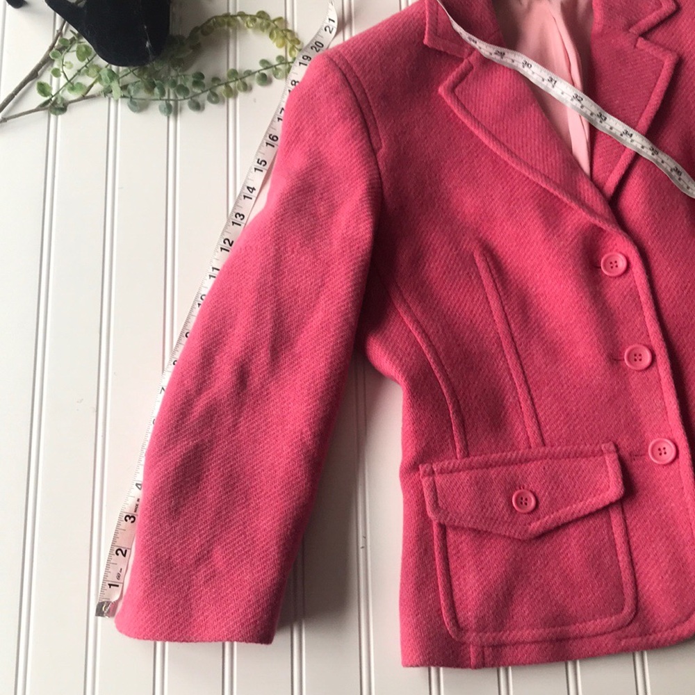 Express pink blazer wool button up jacket pocket - Picture 5 of 7